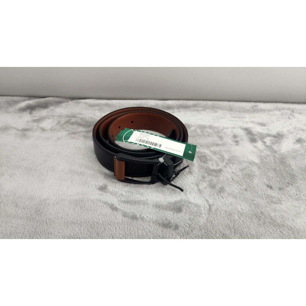 Boconi Nashville Men's Reversible Black/Brown Faux Leather‎ Dress Belt Size 36